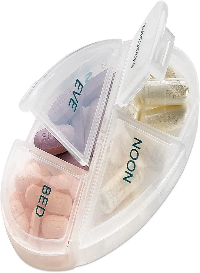 PRETOX Pill Pro 7 Days Weekly Tablet Medicine Storage Organizer Box, Pill Organizer 7 Portable Tray Pill Box 4 Compartments Organize Medicine and Vitamins for Each day Storage Box/Pill Dispenser - Image 3